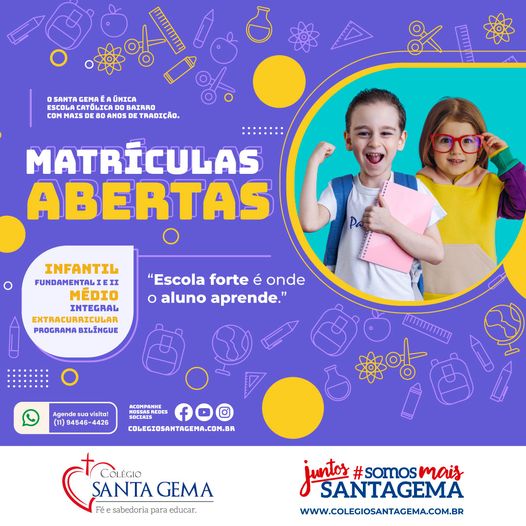 Matrculas Abertas Santa Gema