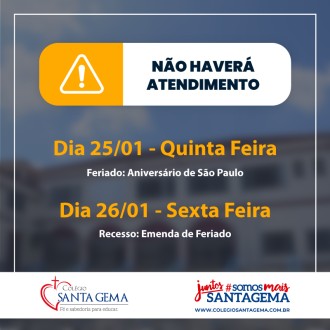 Aviso - Santa Gema